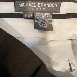 Men’s brown textured dress pants. Size 34x30